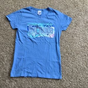 NWOT Sky Blue Bermuda Short Sleeve Tee Shirt
